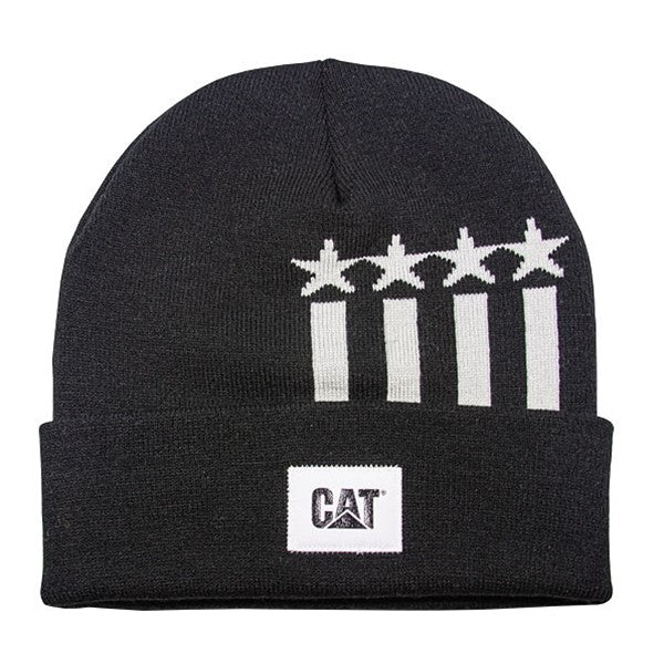 Gorro de punto negro con estrellas