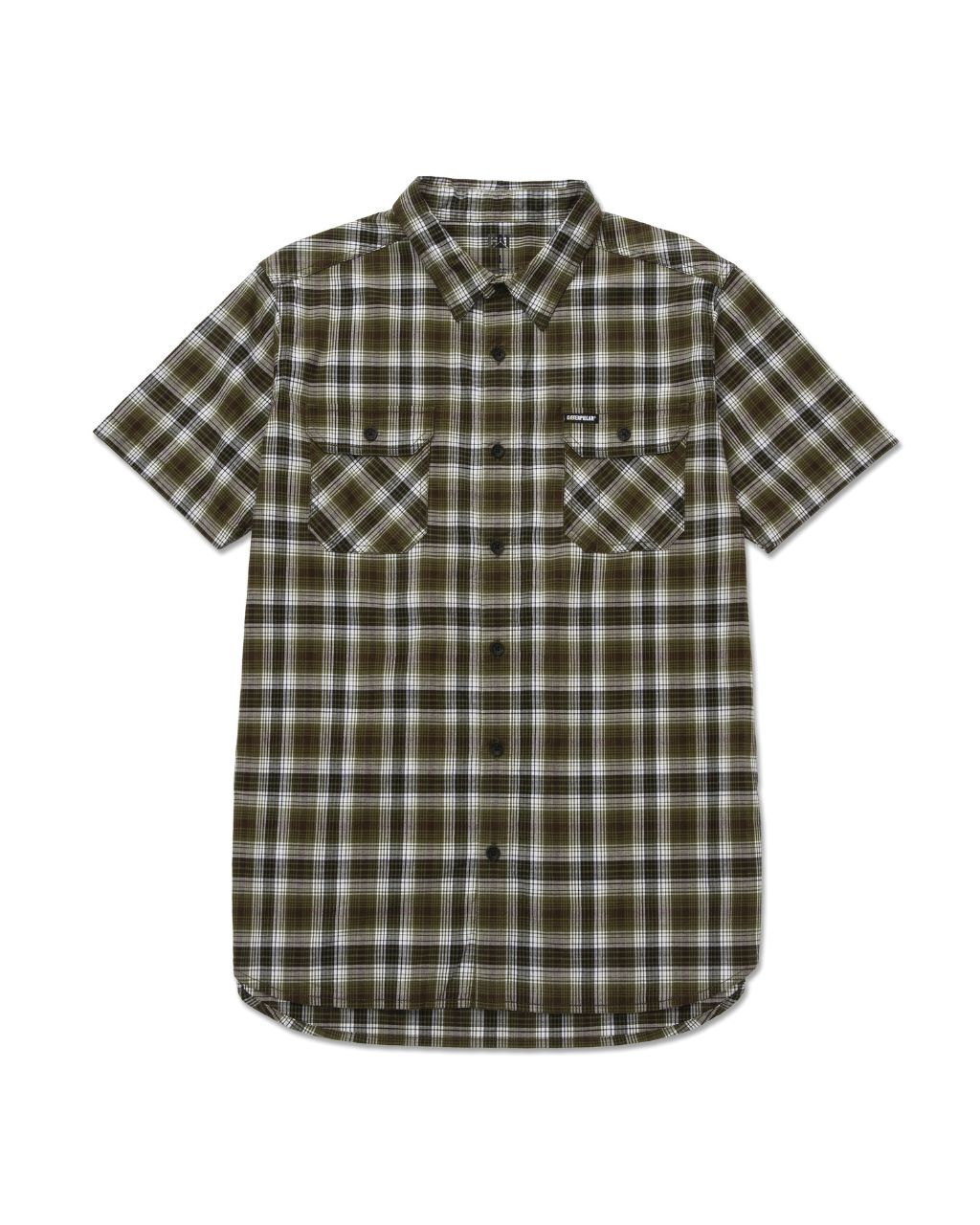 Camisa de trabajo a cuadros de manga corta
