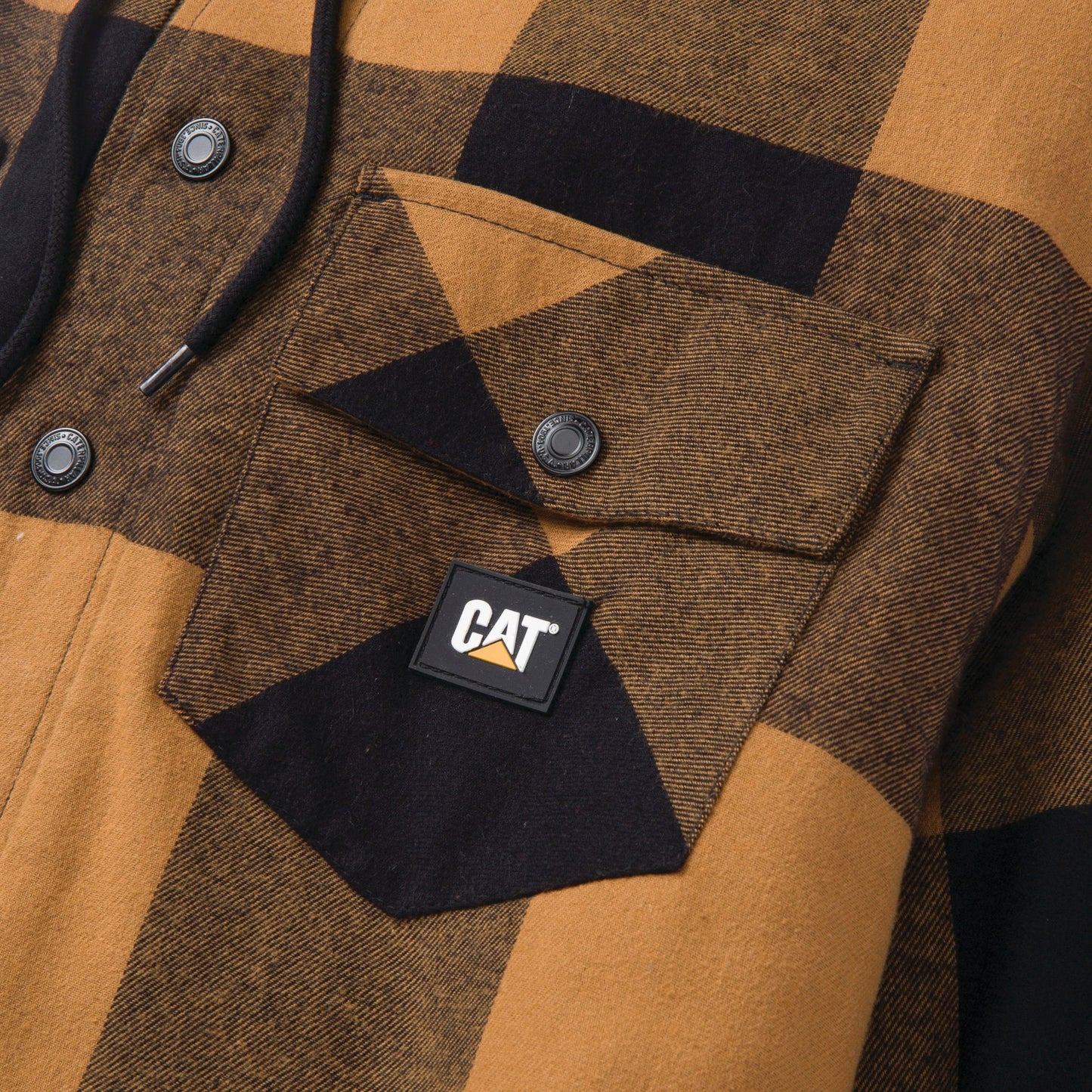 Chaqueta de franela con capucha