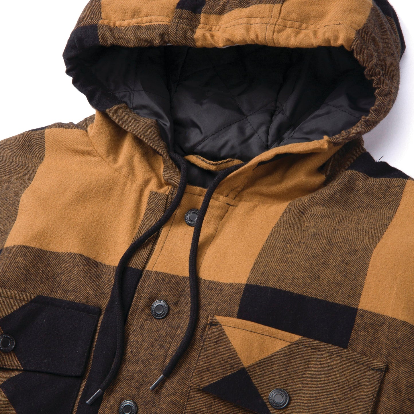 Chaqueta de franela con capucha