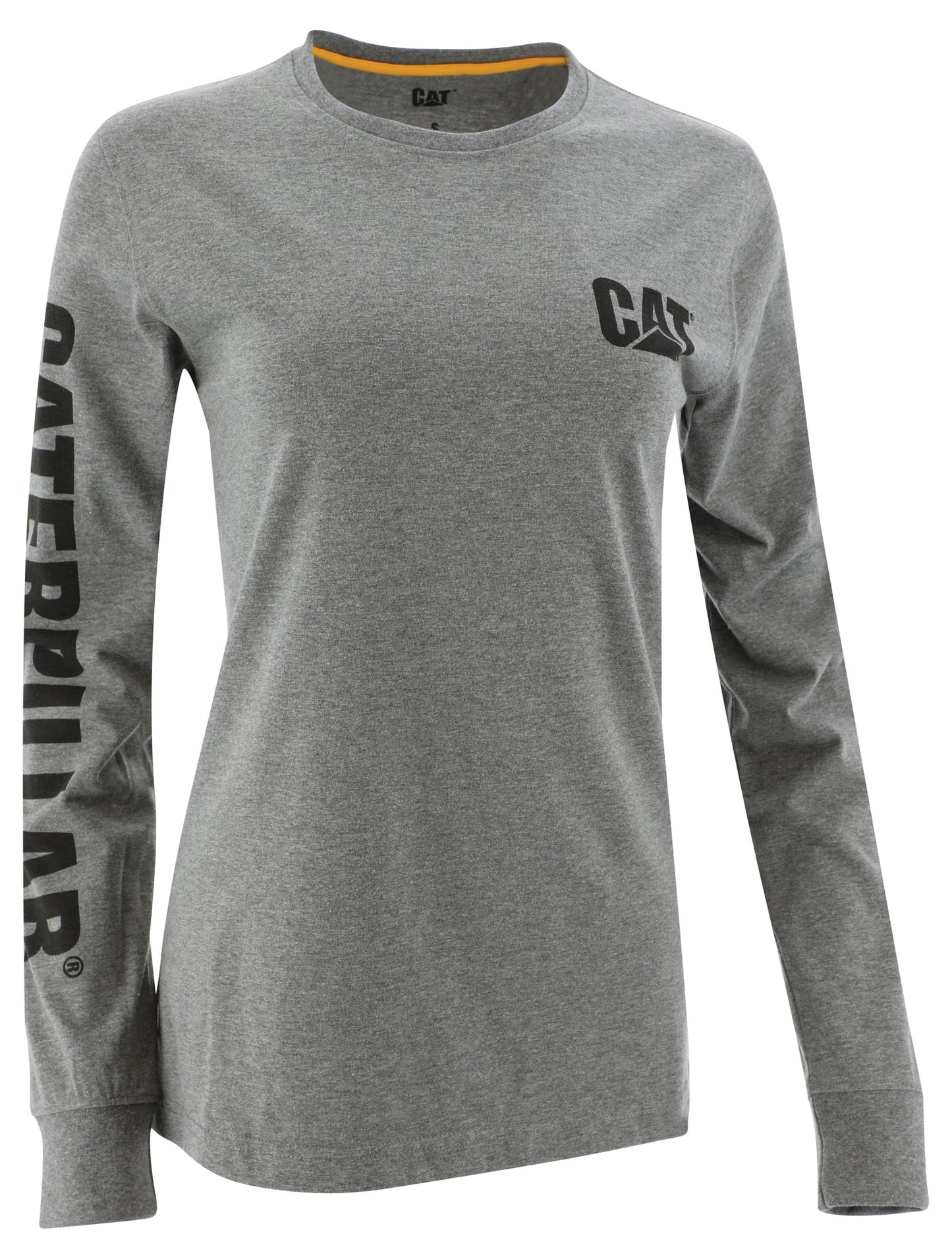 Camiseta de manga larga con estampado de marca registrada para mujer