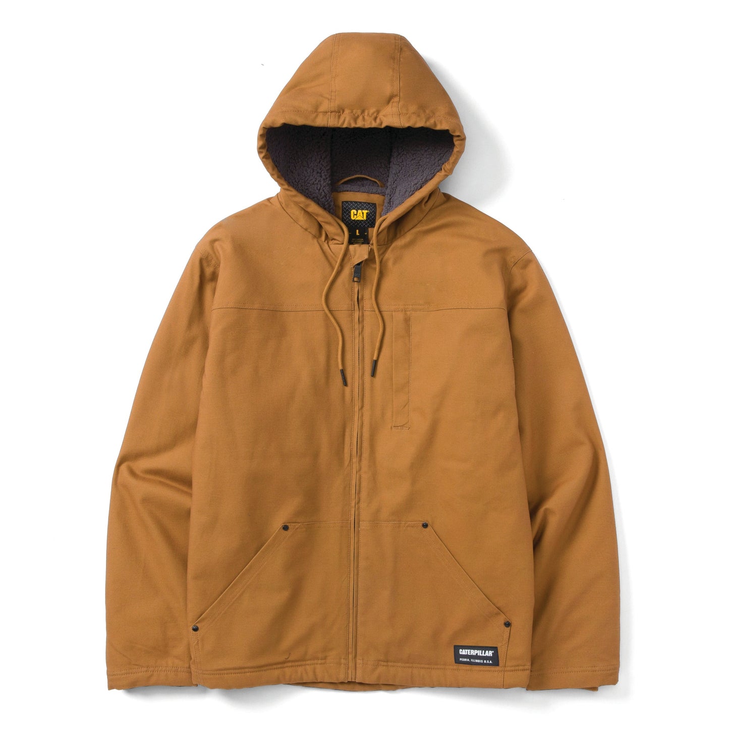 Chaqueta con capucha y forro de sherpa