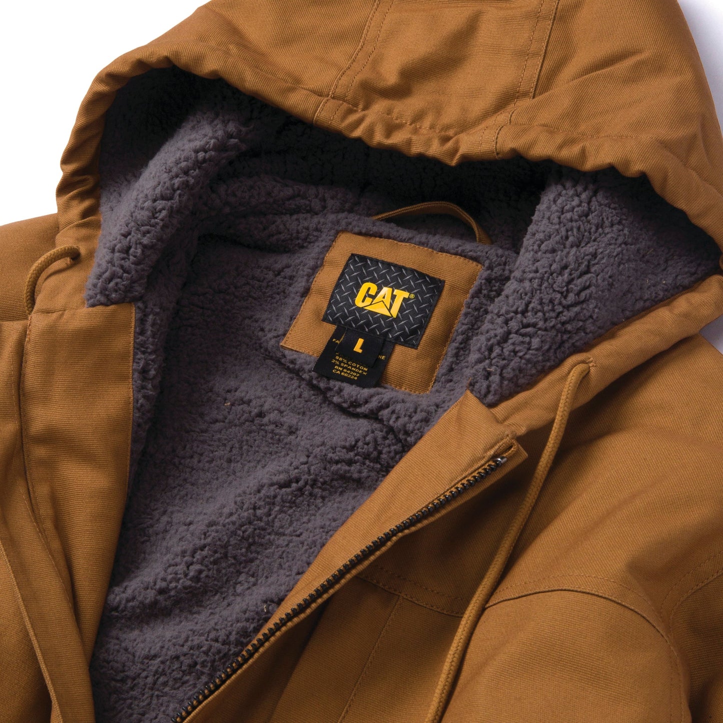 Chaqueta con capucha y forro de sherpa