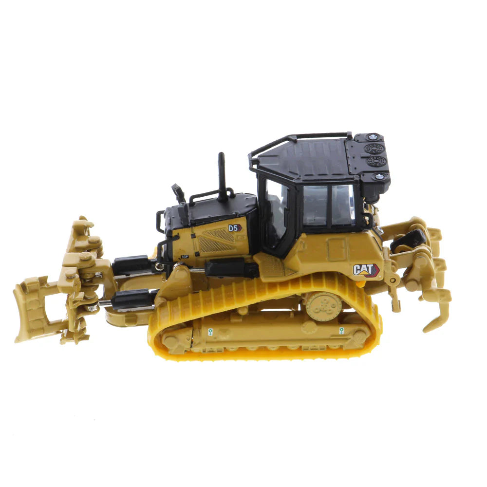 Bulldozer D5 a escala 1:87 con tren de rodaje de nivelación fina y hoja plegable