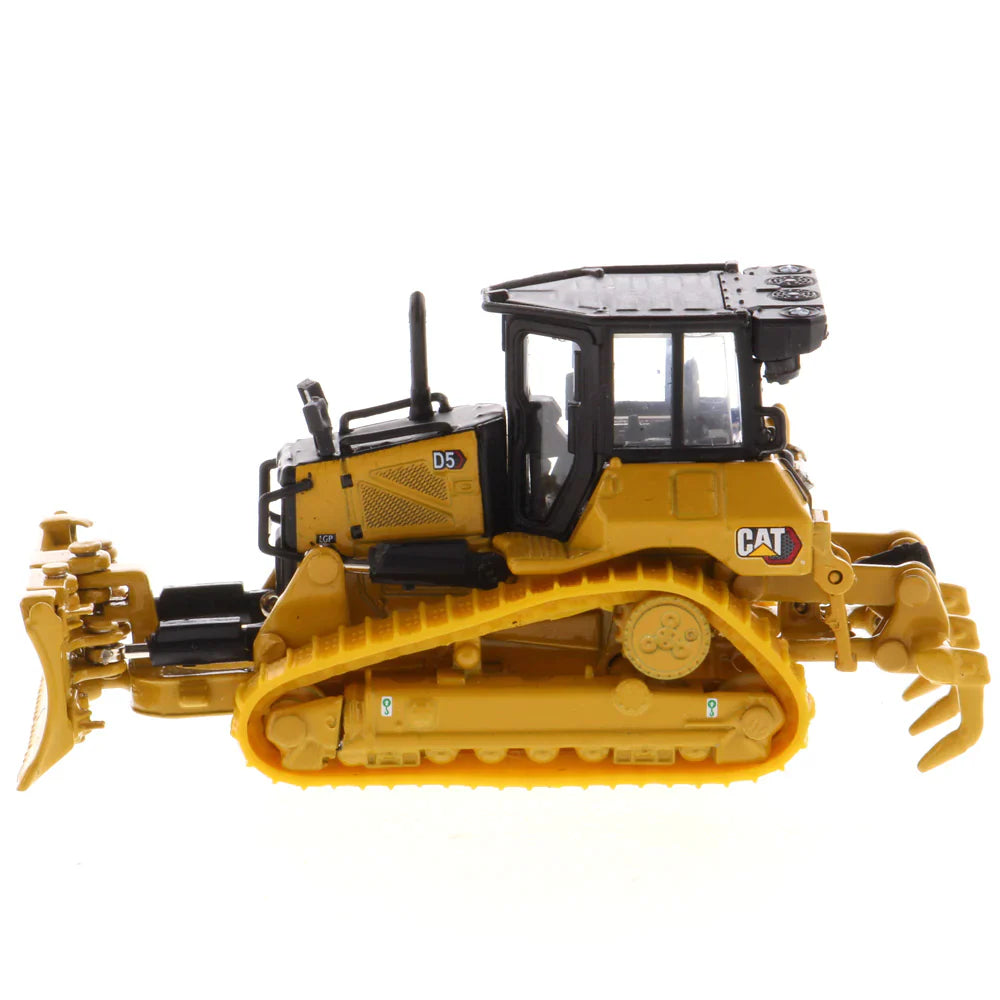 Bulldozer D5 a escala 1:87 con tren de rodaje de nivelación fina y hoja plegable