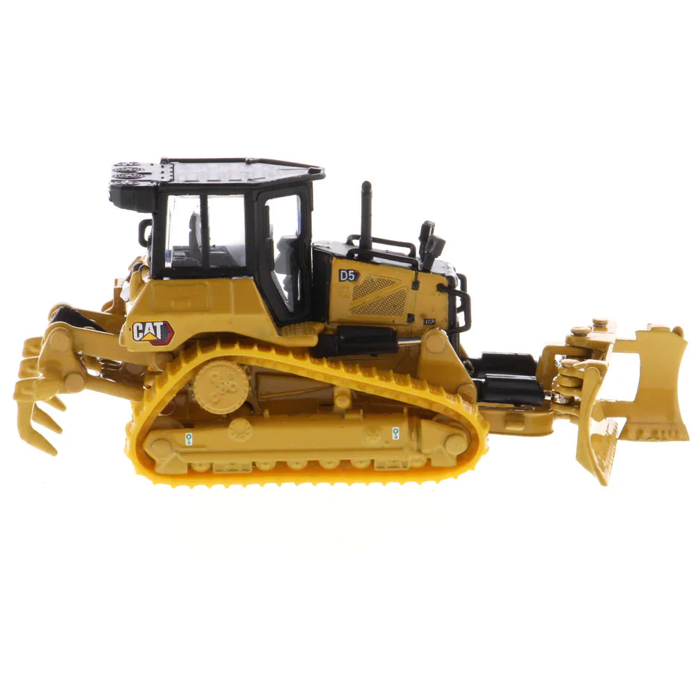 Bulldozer D5 a escala 1:87 con tren de rodaje de nivelación fina y hoja plegable