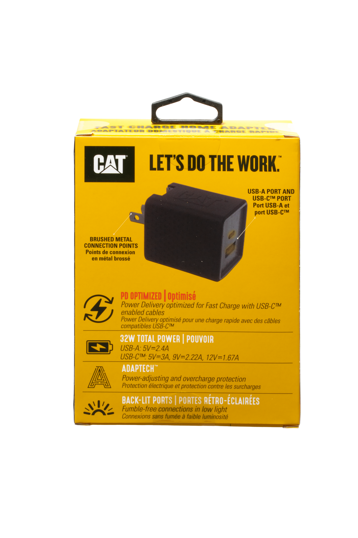 Adaptador de pared de CA de carga rápida con doble USB CAT®