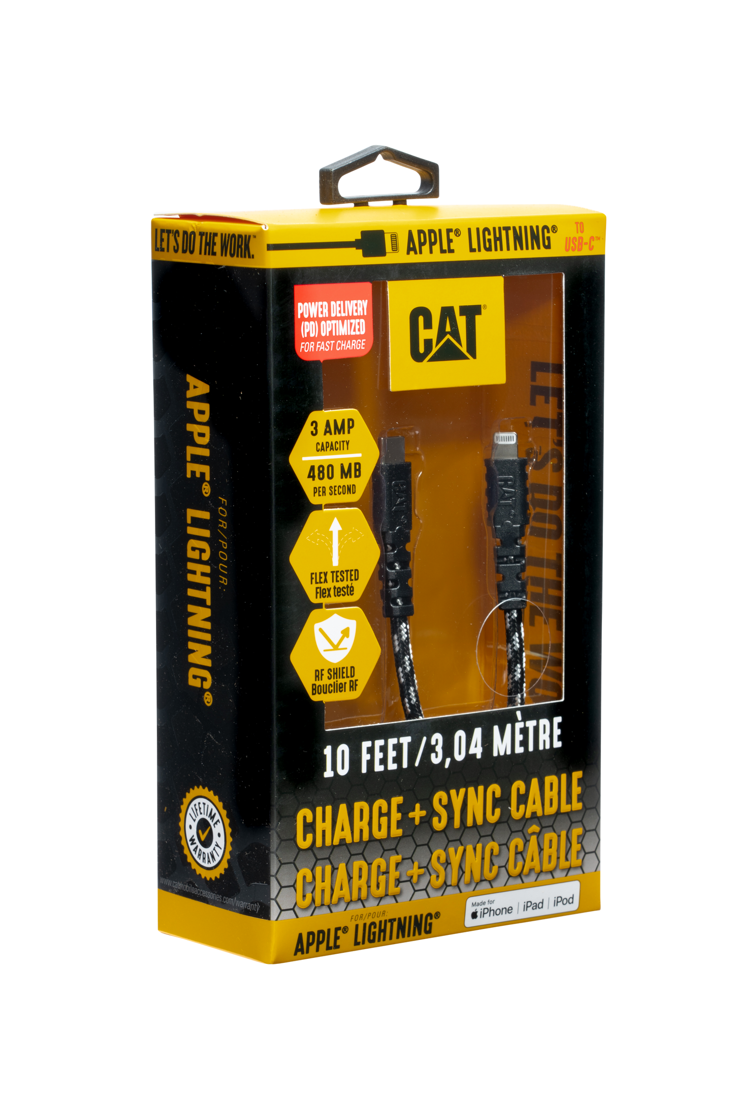 Entrega de energía de Lightning® a USB-C con certificación CAT®