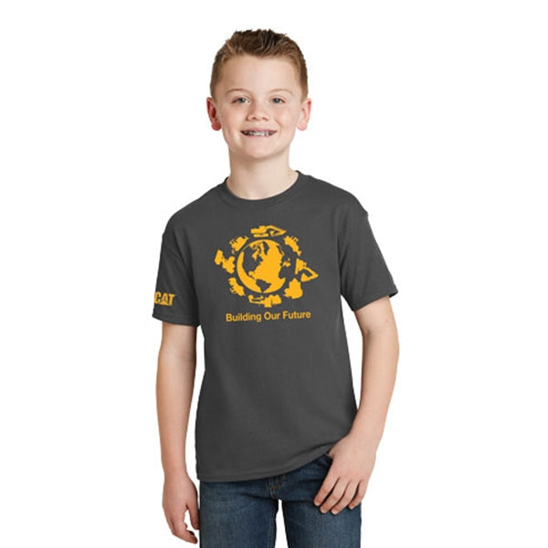 Camiseta juvenil del Globo Gris