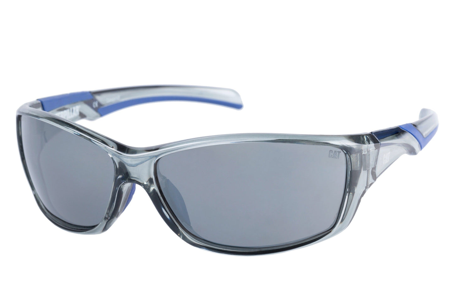 Gafas de sol Grader gris brillante con lente plateada brillante