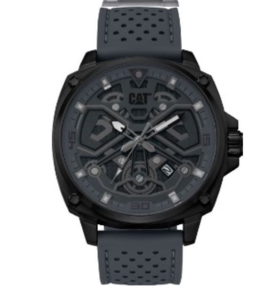 Reloj Tokyo con esfera gris pistola de acero inoxidable y correa de silicona