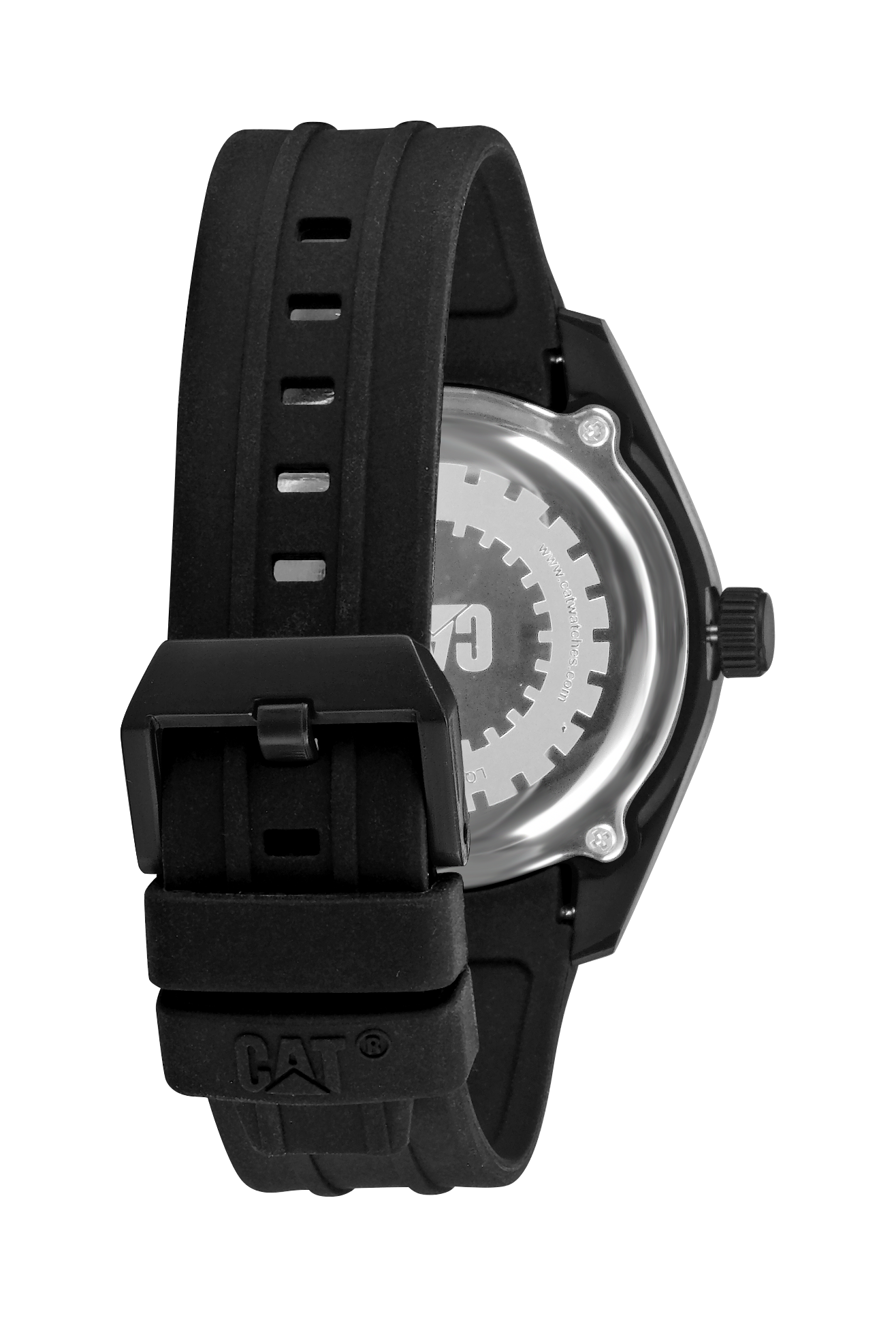 Reloj Oceanía con esfera negra y blanca y correa de silicona