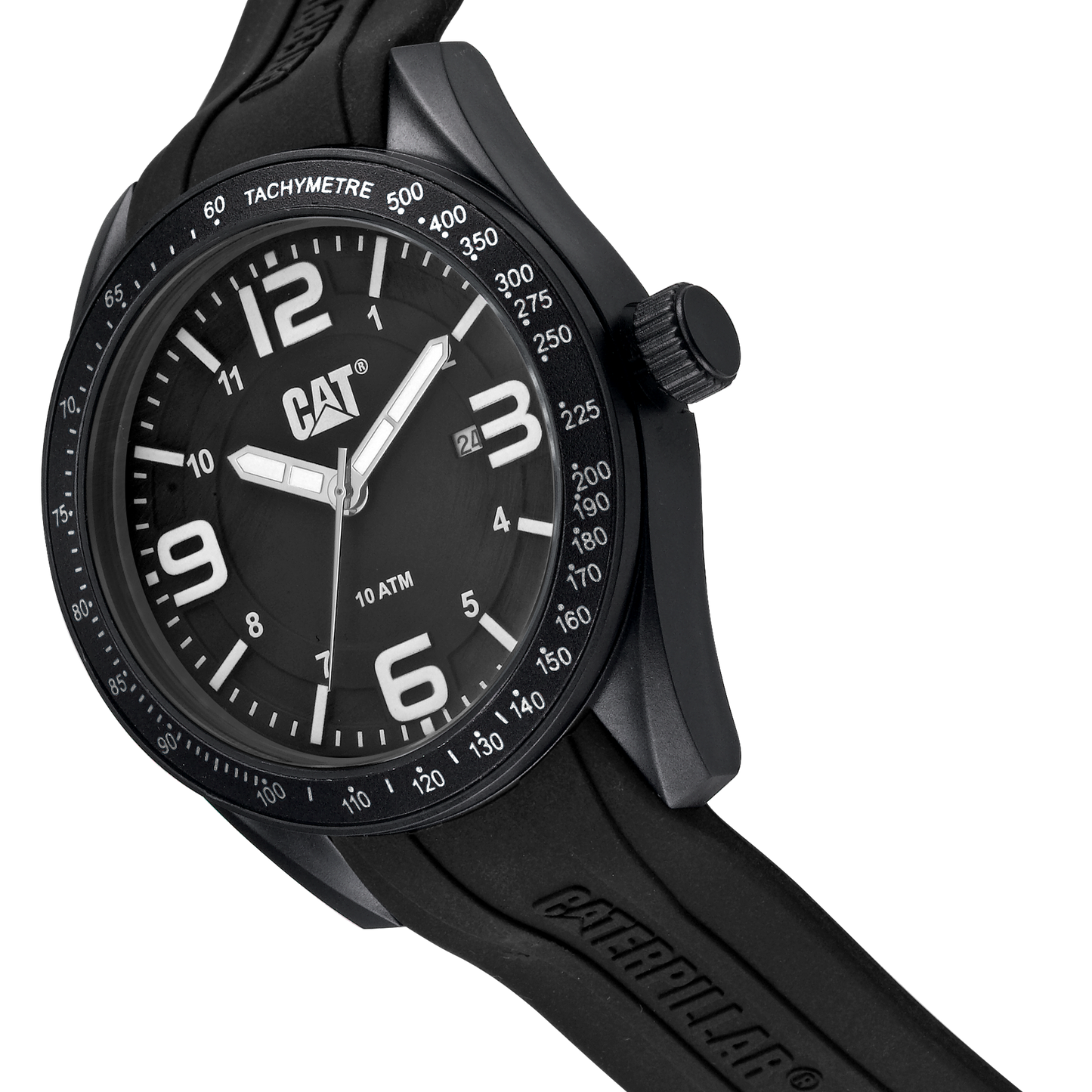 Reloj Oceanía con esfera negra y blanca y correa de silicona