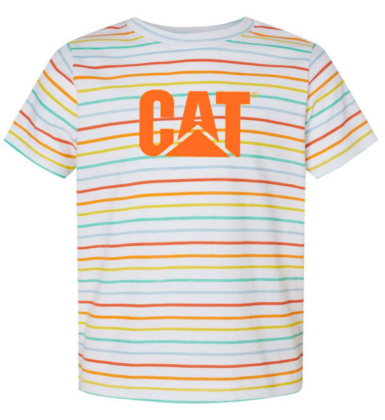 Camiseta de rayas arcoíris para niños pequeños