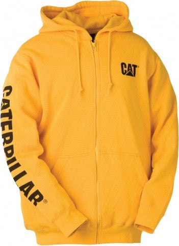 Sudadera con capucha y cremallera completa con pancarta