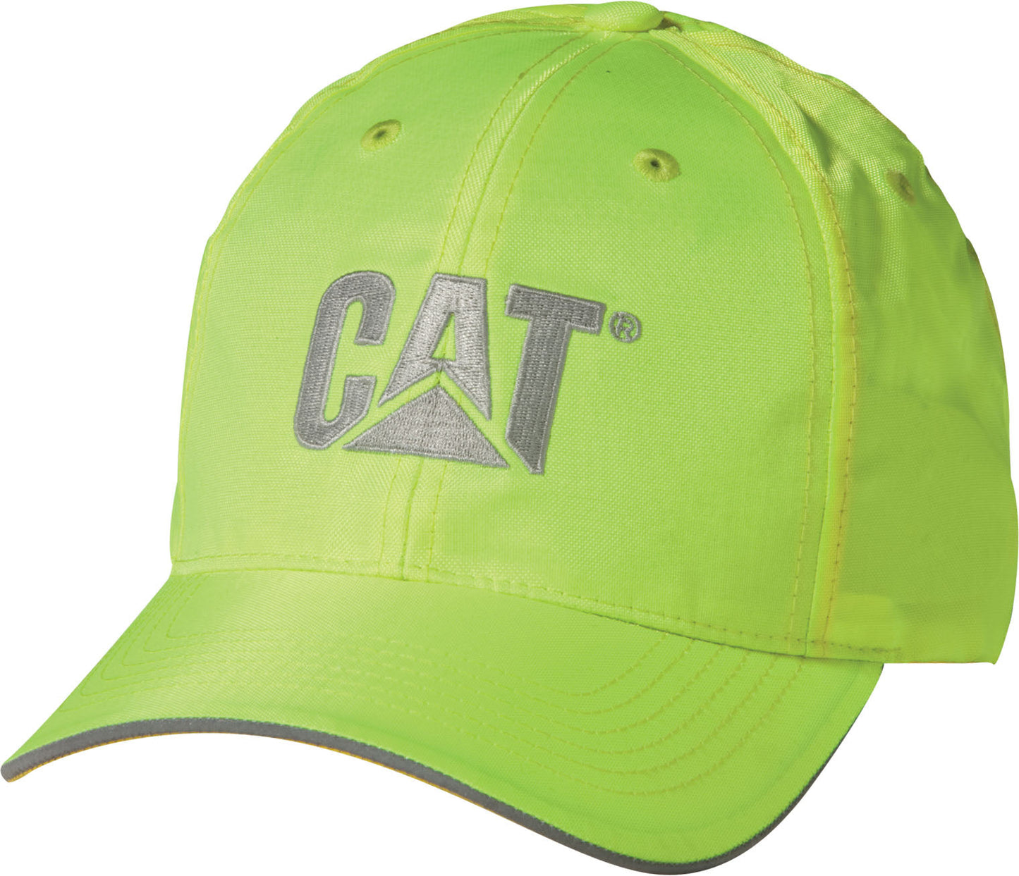 Gorra amarilla de alta visibilidad con marca registrada
