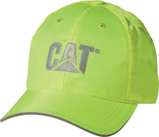 Gorra amarilla de alta visibilidad con marca registrada