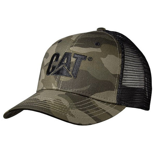 Gorra de camuflaje con malla negra