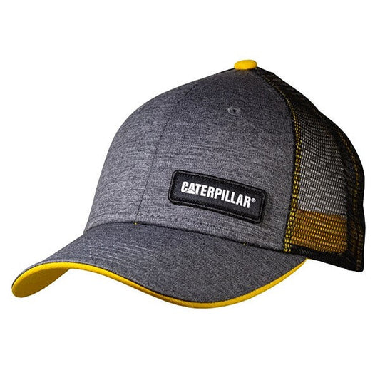 Gorra gris eléctrica con malla negra