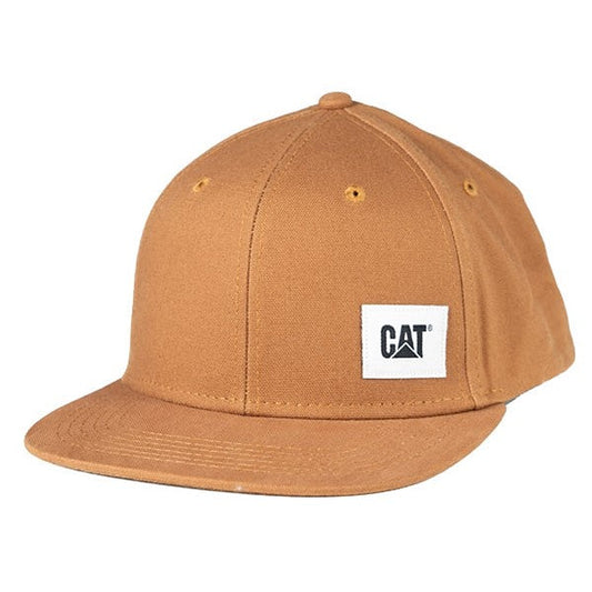 Gorra de lona de bronce con visera plana