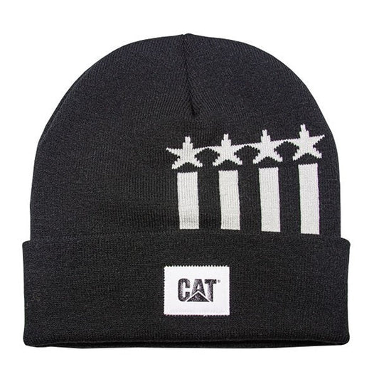 Gorro de punto negro con estrellas