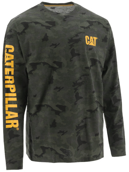 Camiseta de manga larga con estampado de marca registrada