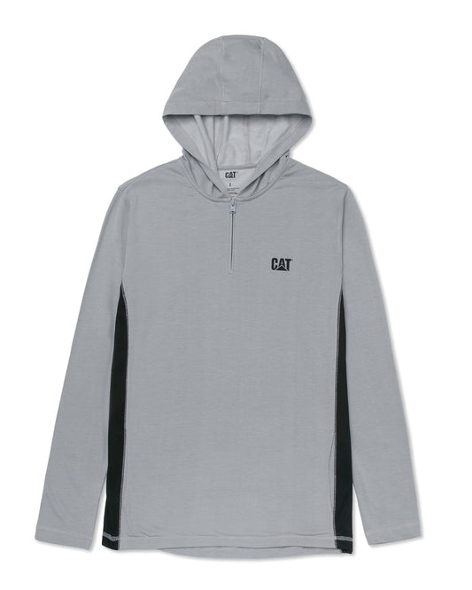 Sudadera con capucha Coolmax con cremallera de un cuarto