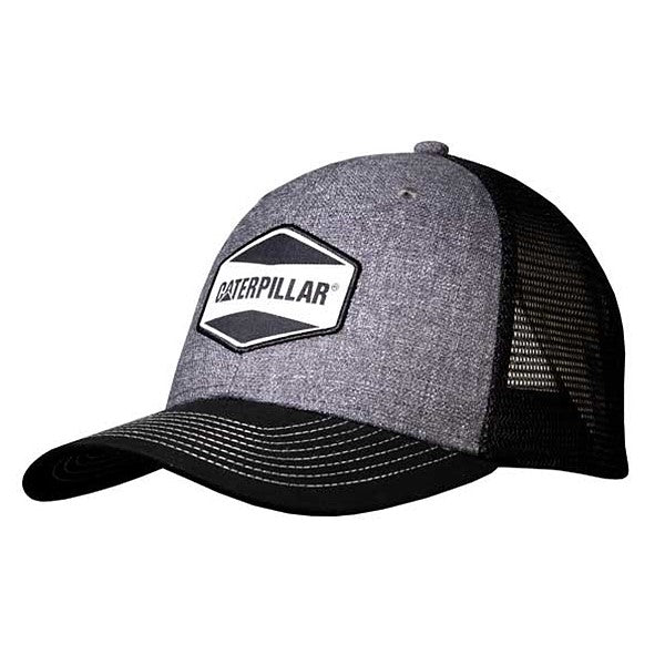 Gorra con malla negra y diseño de trama cruzada