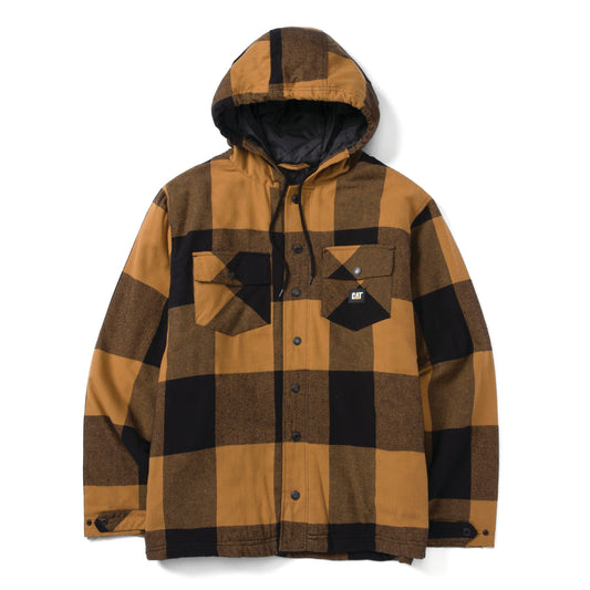 Chaqueta de franela con capucha