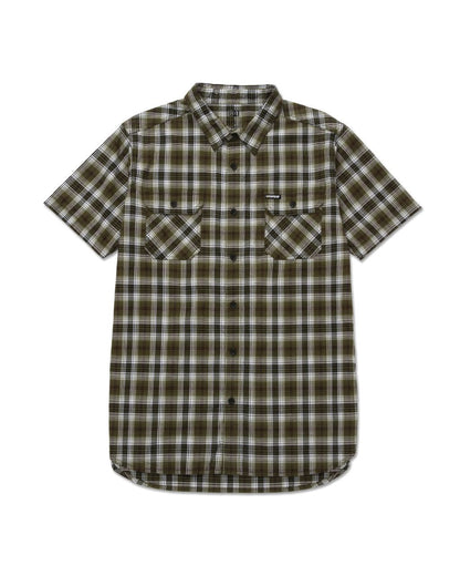 Camisa de trabajo a cuadros de manga corta