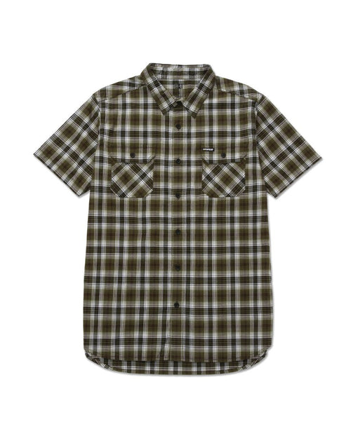 Camisa de trabajo a cuadros de manga corta