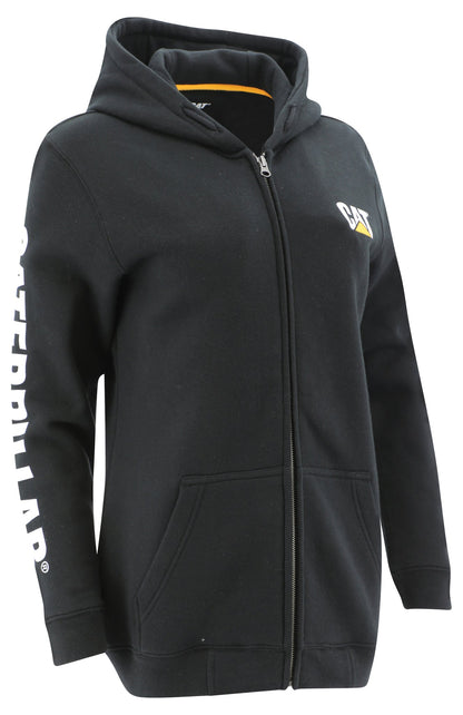 Sudadera con capucha y cremallera completa con el logo de la marca registrada para mujer