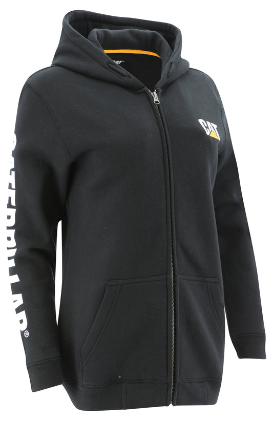 Sudadera con capucha y cremallera completa con el logo de la marca registrada para mujer
