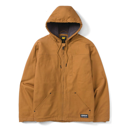 Chaqueta con capucha y forro de sherpa