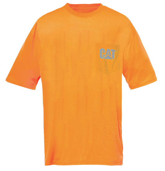 Camiseta de bolsillo con marca registrada naranja de alta visibilidad