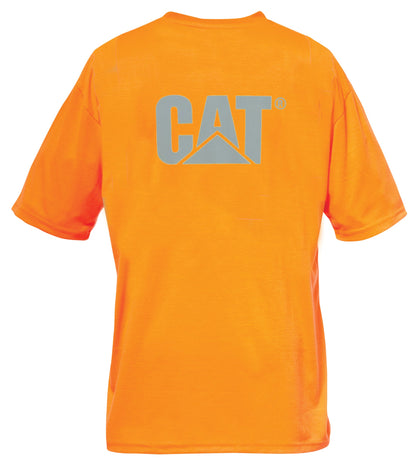 Camiseta de bolsillo con marca registrada naranja de alta visibilidad