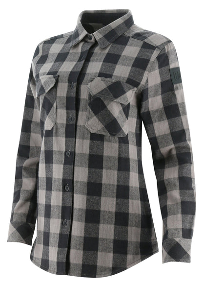 Camisa gruesa de cuadros estilo búfalo para mujer