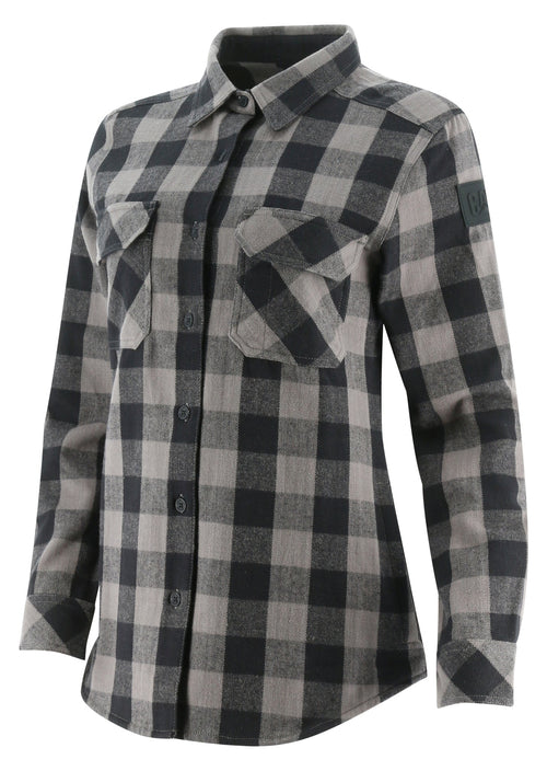 Camisa gruesa de cuadros estilo búfalo para mujer