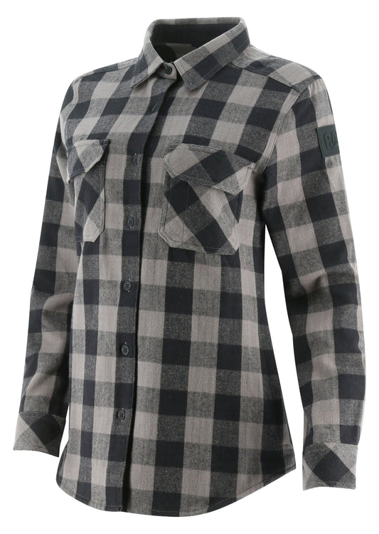 Camisa gruesa de cuadros estilo búfalo para mujer