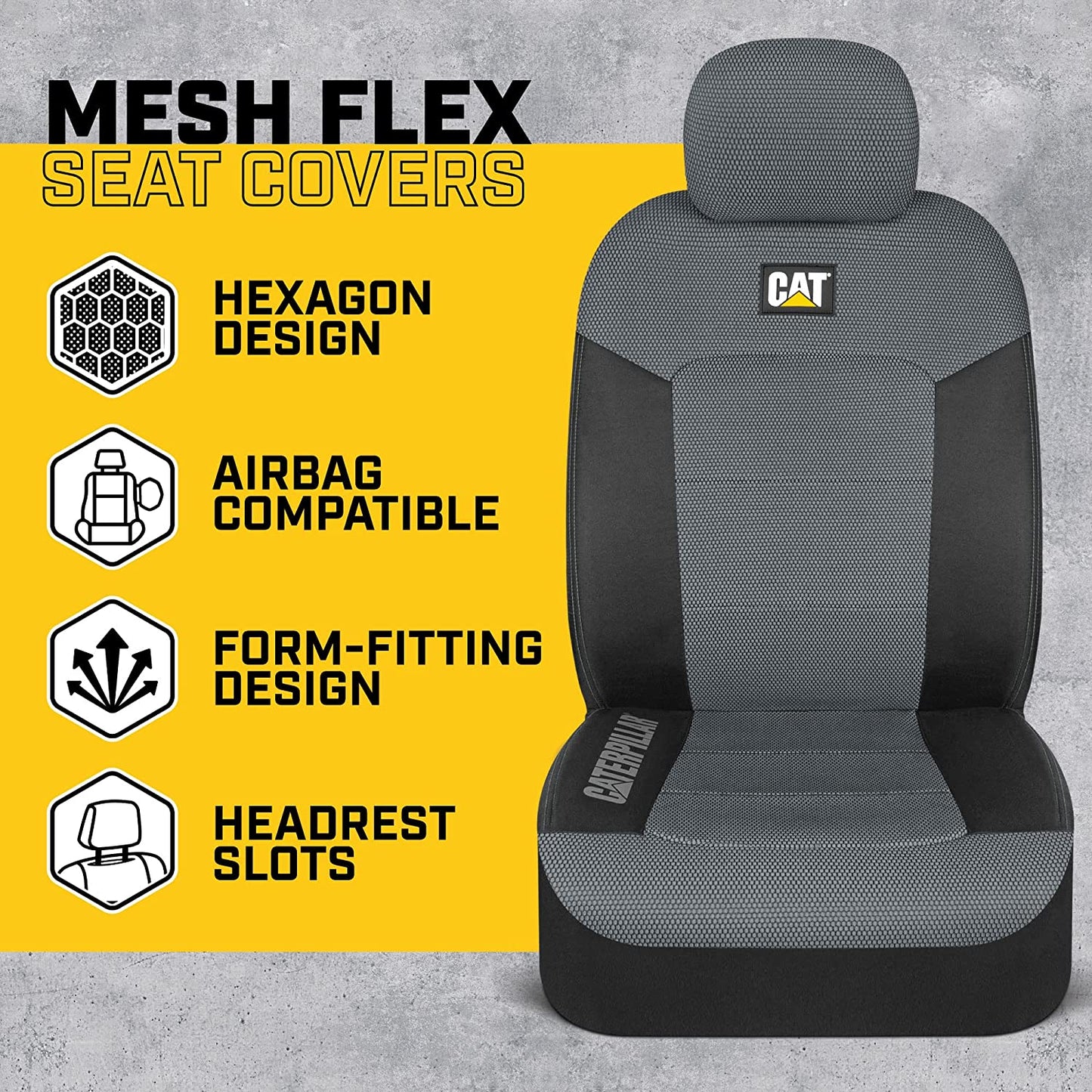 Funda de asiento flexible de malla Cat®