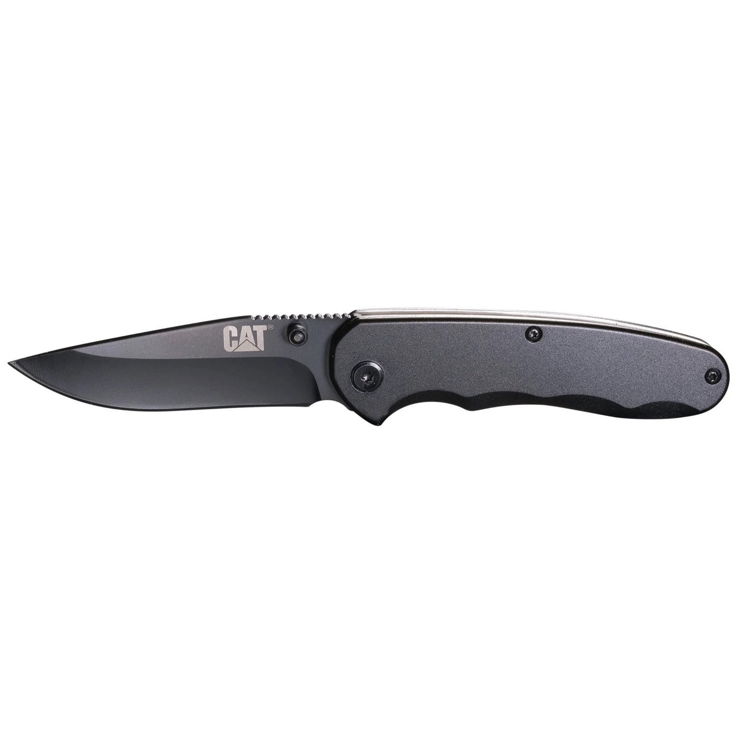 Navaja plegable de punta caída de 7" con mango anodizado negro