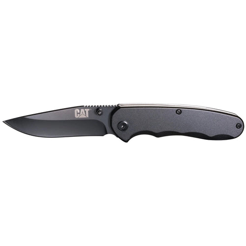 Navaja plegable de punta caída de 7" con mango anodizado negro