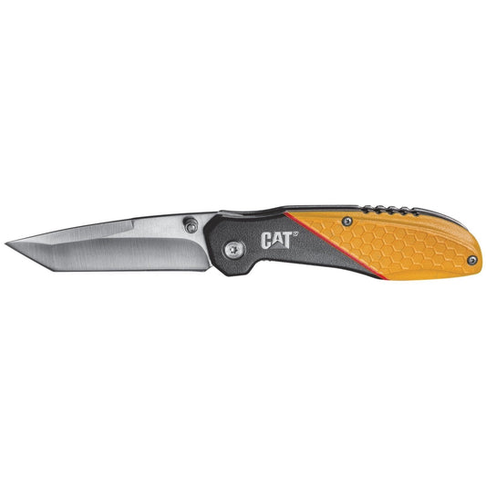 Navaja plegable Tanto de 7" con mango amarillo/negro y dos tonos