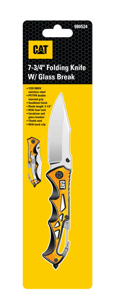 Navaja de bolsillo de 7" 3/4 con rompevidrios