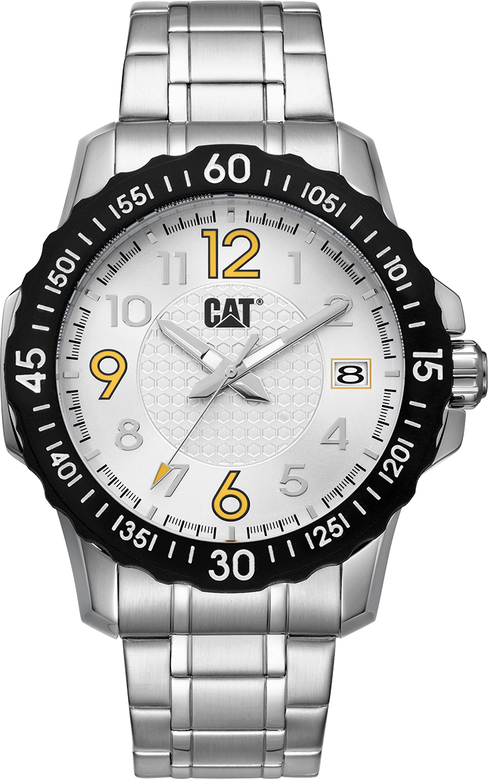 Reloj Downforce con esfera blanca y acero inoxidable