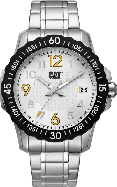 Reloj Downforce con esfera blanca y acero inoxidable