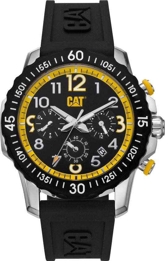 Reloj multiusos Downforce con esfera negra y correa de silicona negra