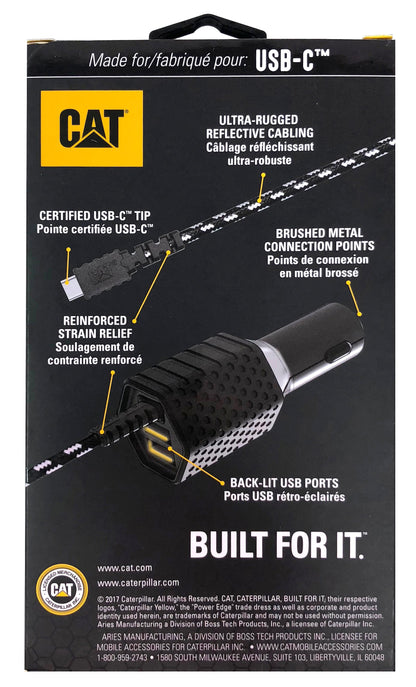 Cargador de vehículo USB-C certificado