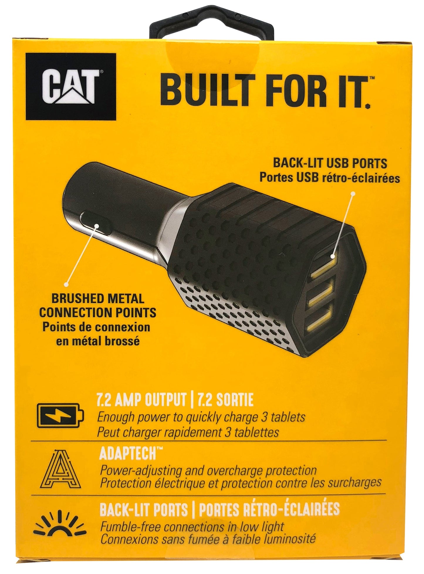 Adaptador de CC para vehículo con triple USB