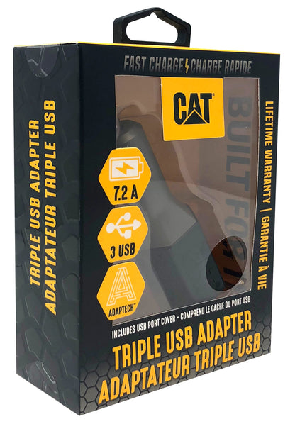 Adaptador de CC para vehículo con triple USB